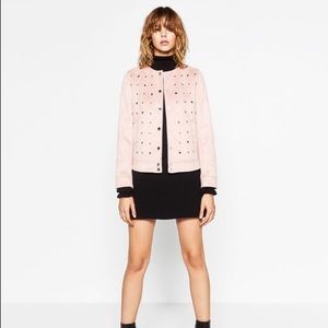 ZARA NWT Punk Suede Studded Jacket Size S